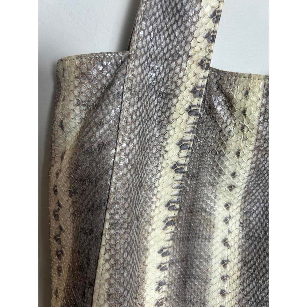 Beirn Designer Leather Snakeskin Tote Bag Lined Medium Size - Picture 5 of 8